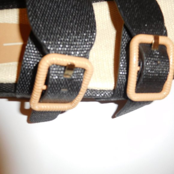 Dolce Vita Coryn Black/Beige Platform Sandals/Slides—Size 6 - Picture 2 of 8